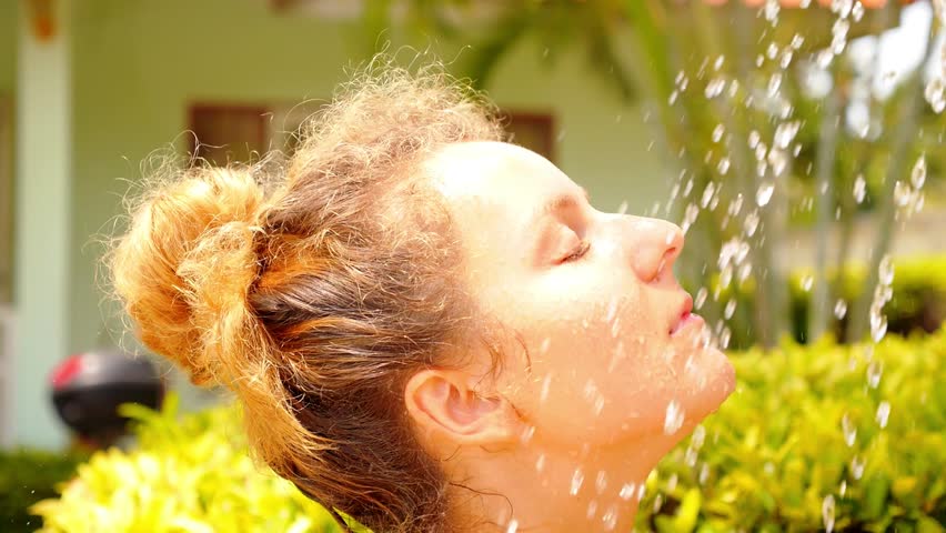 Hot sexy blonde showering are Hot sexy blonde showering for