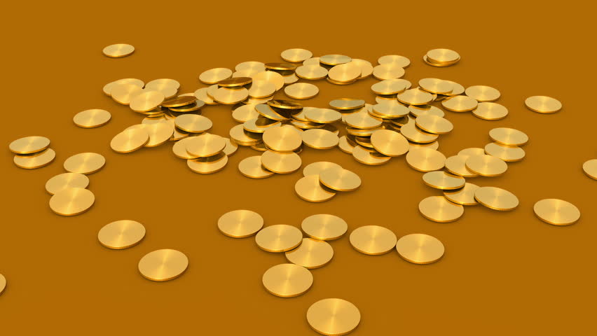 4k Golden Coins Falling Down Background,economic Gold Money Currency ...