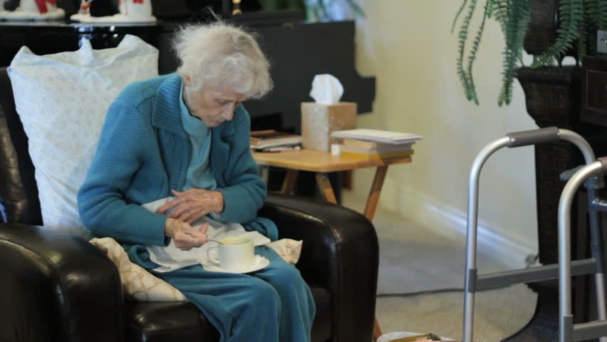 Stock video of elderly woman eating soup 680830 Shutterstock