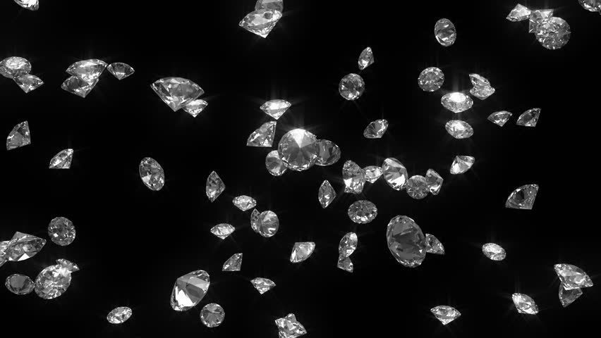 Falling Diamonds 02 - Looped Stock Footage Video (100% Royalty-free