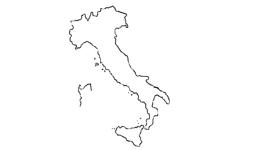 Italy Map Hand Draw Stock Footage Video 8114677 | Shutterstock