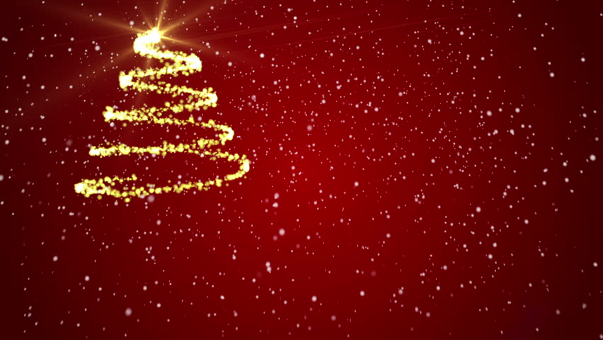 Christmas Tree With Light On Red Background Stock Footage Video 577198 ...