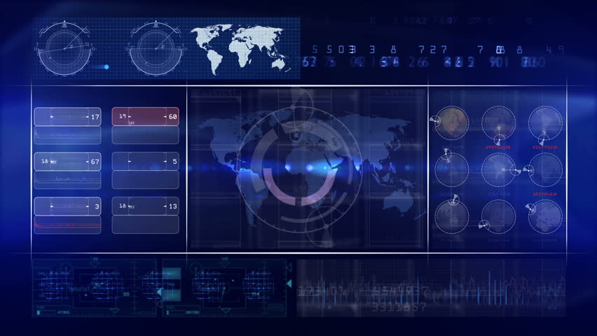 Futuristic Secret Agent Technology Interface Royalty Free Video