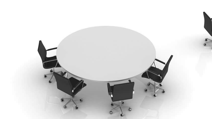 Stock Video Of Round Table. White Background, Created In 