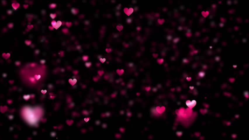  Pink  Blurred Hearts  Rising On Stock Footage Video 100 