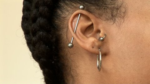 Pierced Ear On African American Stock Footage Video (100% Royalty-free)  892240 | Shutterstock