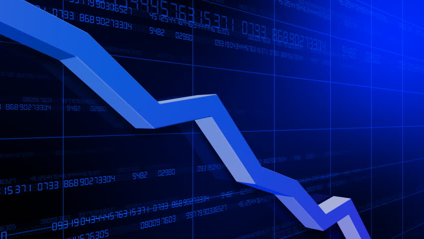 Positive And Negative Trend Chart On White Background. Stock Footage ...