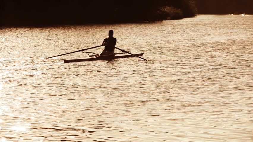 Header of oarsman