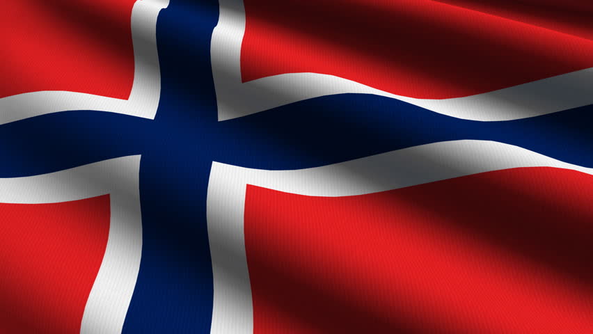 Norway Close up Waving Flag Stock Footage Video (100% Royalty-free