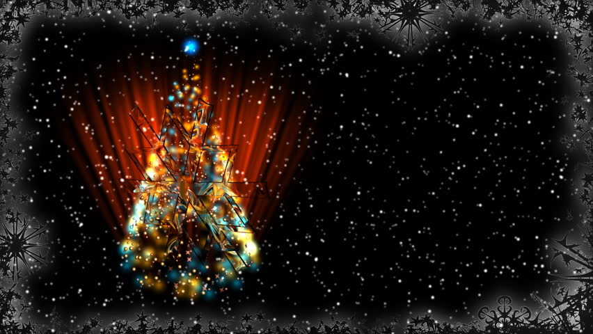 Christmas Card With Xmas Tree - Christmas 31 - Spanish - Animated Christmas Background With