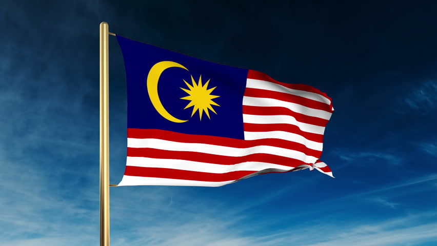 HD 1080p Clip With A Slow Motion Waving Flag Of Malaysia. Seamless, 12 ...