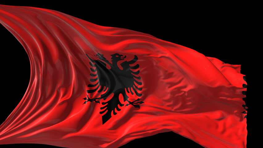 Flag Of Albania Beautiful 3d Animation Of The Albania Flag With Alpha ...